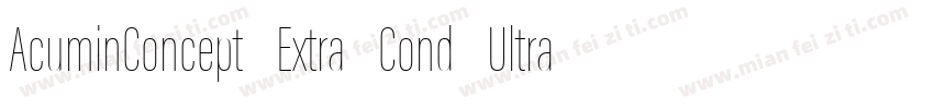AcuminConcept Extra Cond Ultra Blac字体转换